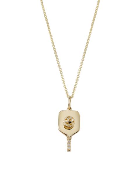 SYDNEY EVAN Women's 14K Yellow Gold & 0.01 TCW Diamond Pickleball Pendant Necklace - Yellow Gold