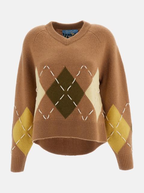 arch4 Cashmere Argyle Sweater "SLOANE"