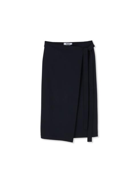 Fresh wool wrap midi skirt