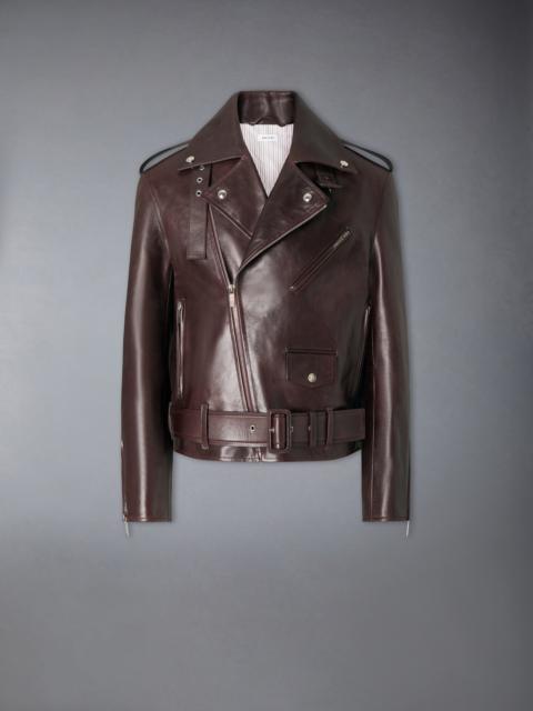 Thom Browne LEATHER MOTO JACKET