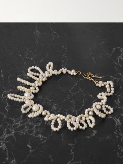 Completedworks When We Were Young recycled gold vermeil pearl necklace White