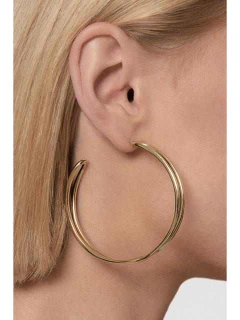 KAREN MILLEN 14kt Gold Plated Criss Cross Hoop Earring