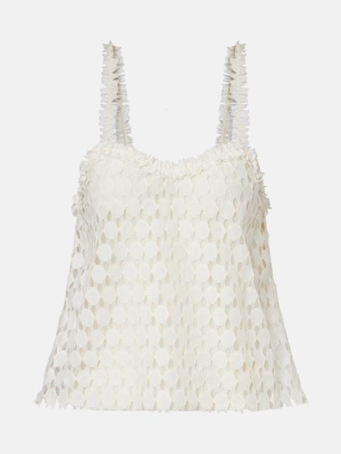 ULLA JOHNSON Francoise lace cotton-blend top