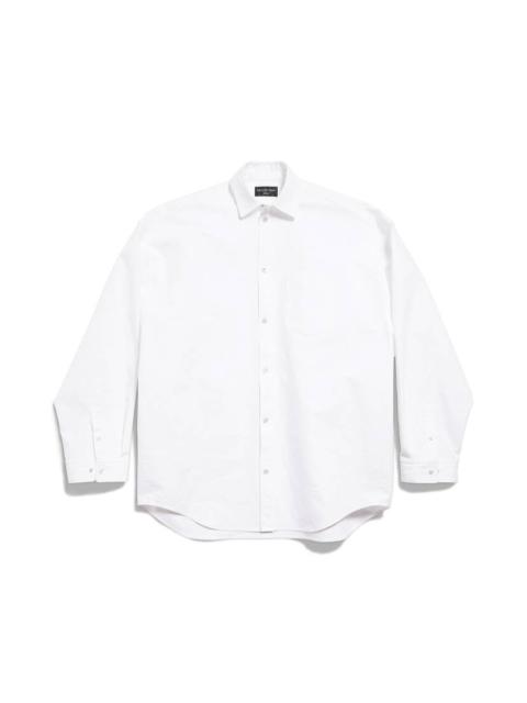 BALENCIAGA Outerwear Shirt Large Fit in White