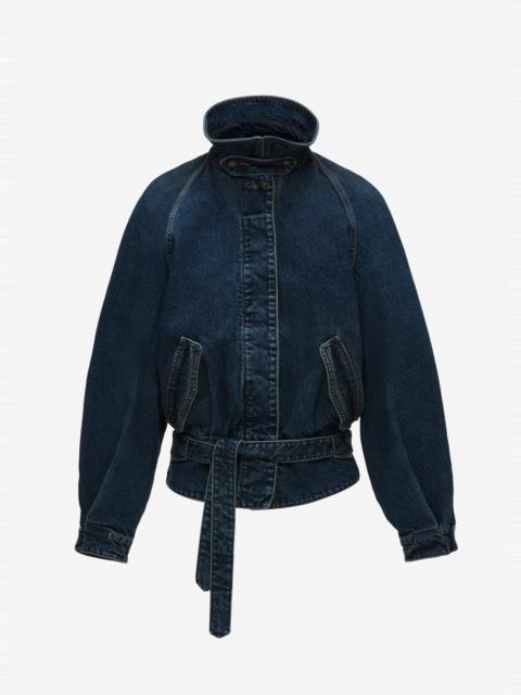 MAGDA BUTRYM Belted denim jacket in blue