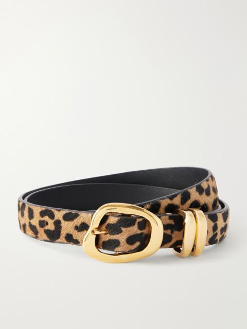 AMANU The Tugela leopard-print calf-hair belt Leopard print