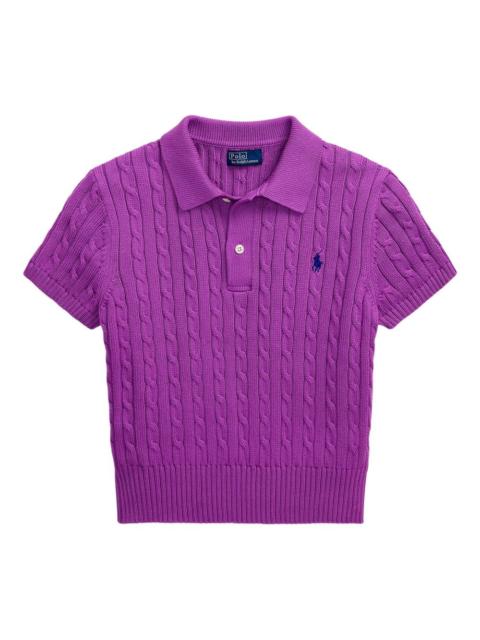 Polo Ralph Lauren cable-knit polo top