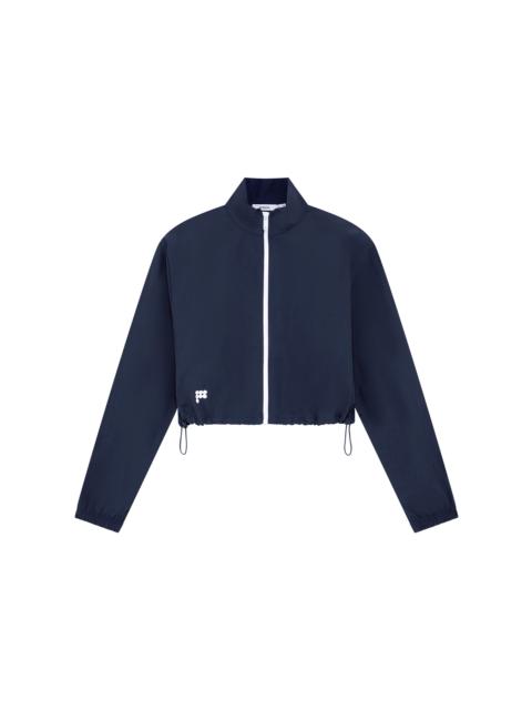 PANGAIA Womens Recycled Nylon Zip Up Jacket - Granite Navy