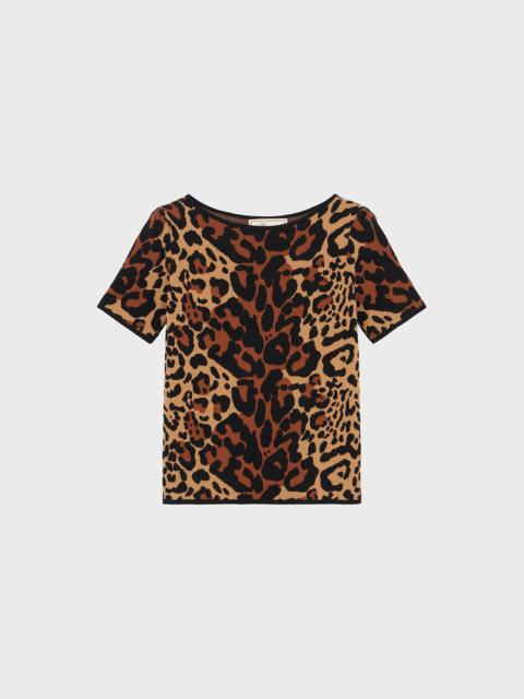 ANIMALIER PRINT VISCOSE SWEATER