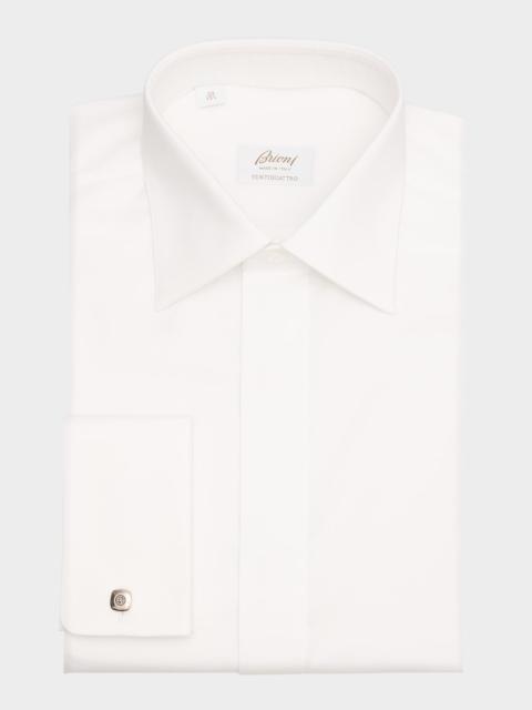 Brioni Men's French Cuff Covered-Placket Dress Shirt