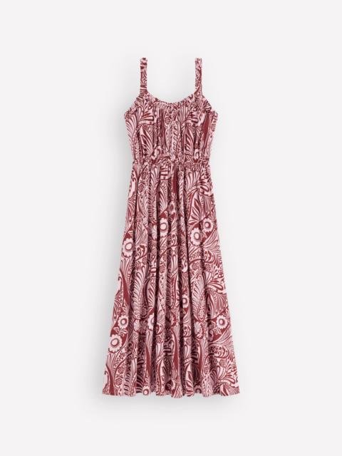 BODEN Scoop Neck Jersey Dress-Pink, Enchanted Paisley