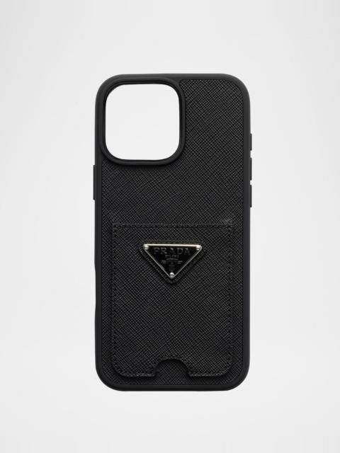 Prada iPhone 16 Pro Max Saffiano Leather Phone Case