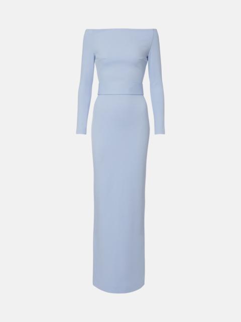 SOLACE LONDON Sabina off-shoulder gown