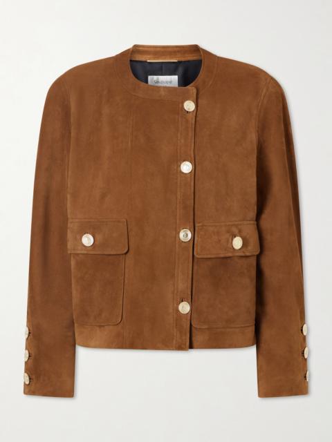 SAINT LAURENT Paneled Suede Jacket
