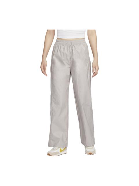 Nike (WMNS) Nike Woven High-Waisted Open-Hem Pants 'Light Iron Ore' HM9765-014