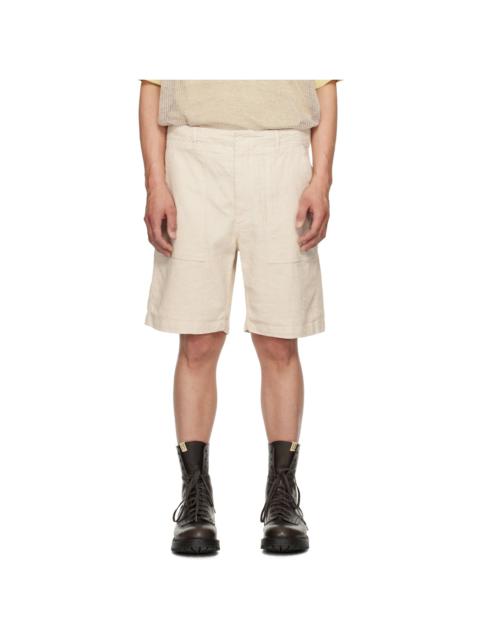 Engineered Garments Off-White Fatigue Shorts