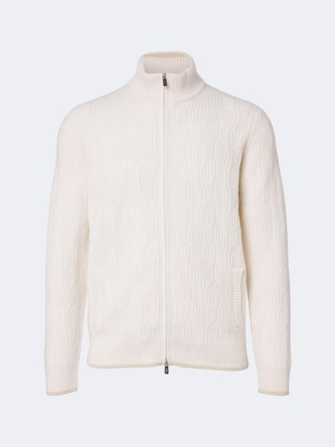 FEDELI Cable-knit cashmere cardigan