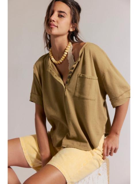 FREE PEOPLE We The Free Aspen Henley Tee