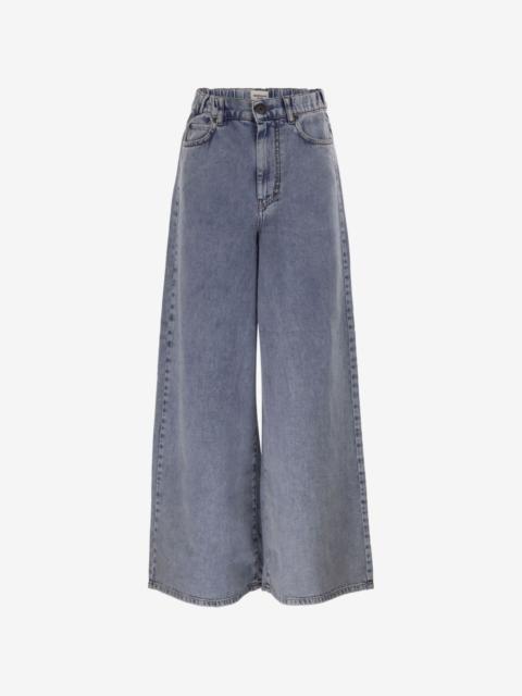 WEEKEND Max Mara wide-leg light-wash jeans