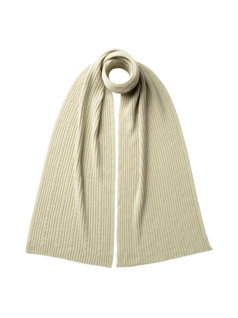 Johnstons of Elgin Cable & Rib Cashmere Scarf