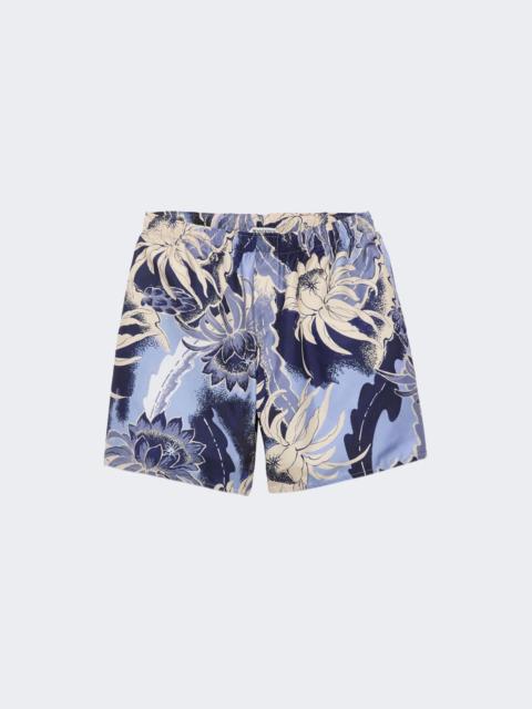 JW Anderson Swim Shorts Sapphire Blue Hawaiian Print