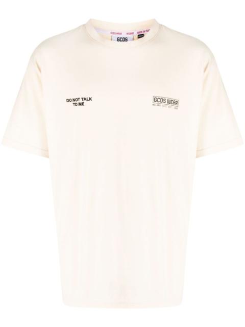 GCDS slogan-print cotton T-shirt