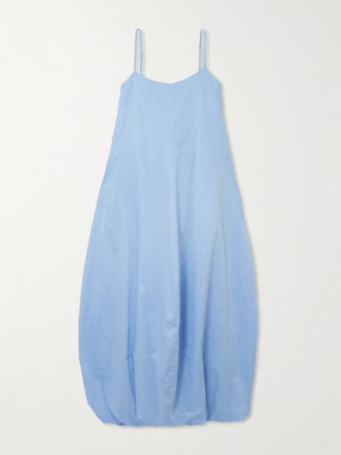 FAITHFULL Aniela Gathered Cotton-poplin Maxi Dress