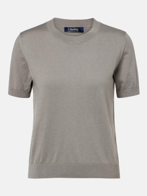 'S Max Mara Cotton, silk, and cashmere knitted top