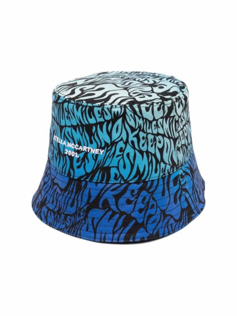ハット STELLA MCCARTNEY DOUBLE FACE COTTON BUCKET HAT Stella McCartney Embroidered-Logo Quilted Bucket Hat (Hats