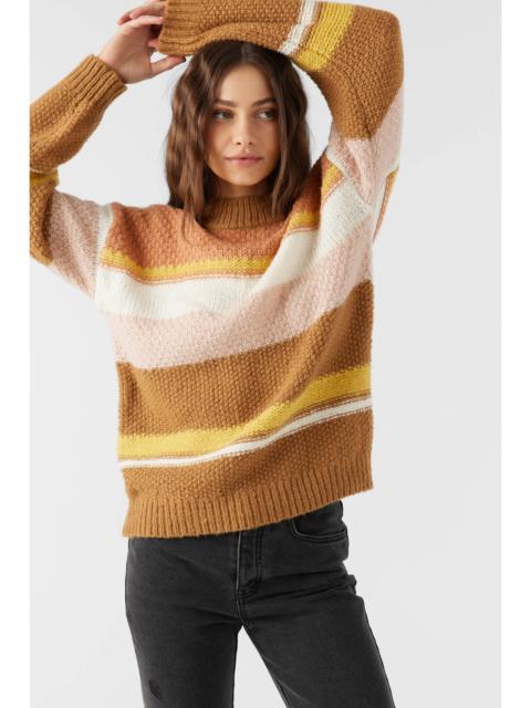O'Neill Billie Stripe Mockneck Oversized Sweater