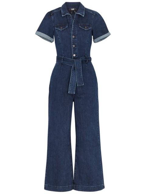 PAIGE Anessa wide-leg stretch-denim jumpsuit