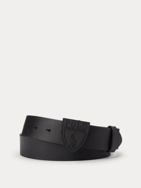 Polo Ralph Lauren Shield-Buckle Leather Belt