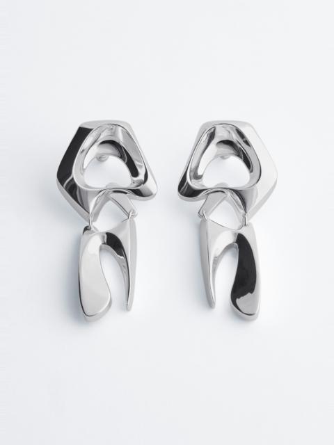 & Other Stories Sculptural Drop Brass Earrings
