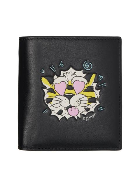 KENZO Black Kenzo Paris 'KENZO Wild Tiger' Mini Fold Wallet