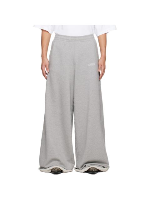 VETEMENTS Gray Embroidered Sweatpants