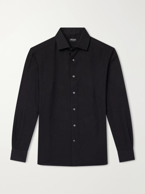 ZEGNA Cotton and Silk-Blend Twill Shirt