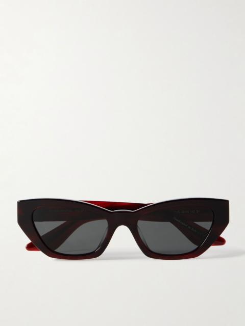Oliver Peoples + Khaite 1961c cat-eye acetate sunglasses Burgundy