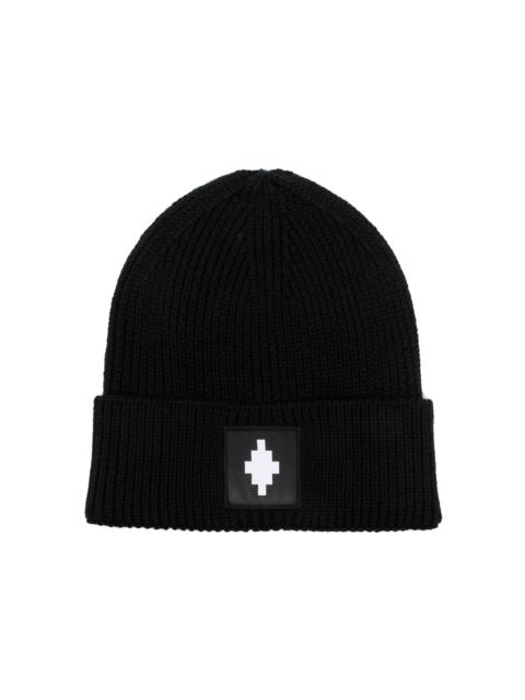 Marcelo Burlon County Of Milan Cross logo-patch knitted beanie