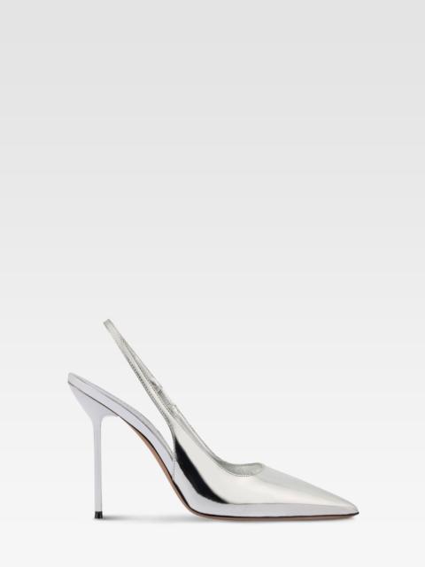 PARIS TEXAS Mirrored leather slingback
