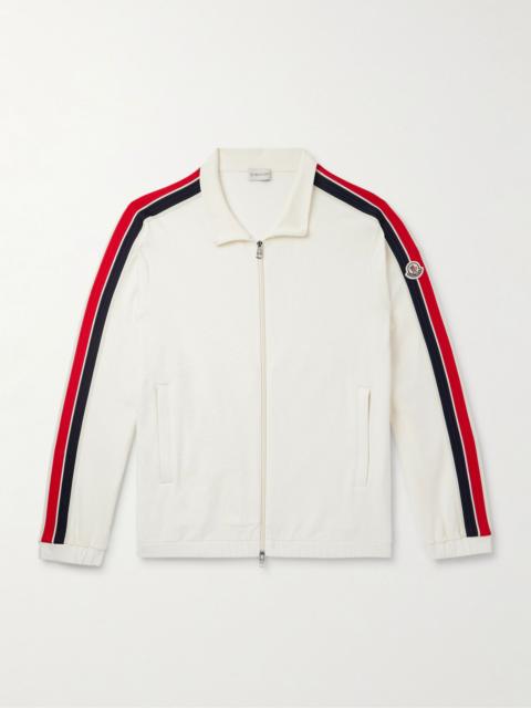 Moncler tricolor zip-up 스웨터