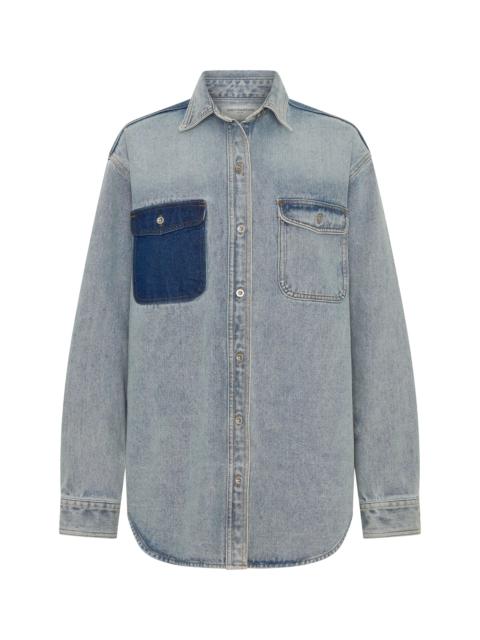 ONE TEASPOON Saint Tropez Everyday Denim Shacket - Hendrixe Blue