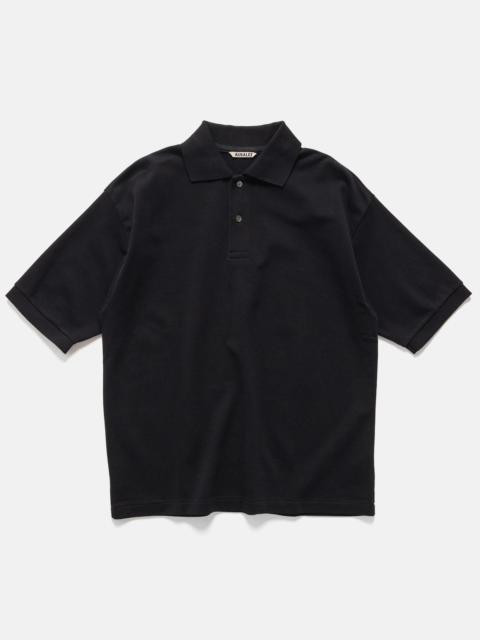 【AURALEE】PIMA COTTON HEAVY PIQUE POLO AURALEE Pima Cotton Heavy Pique Polo Dark Navy | REVERSIBLE