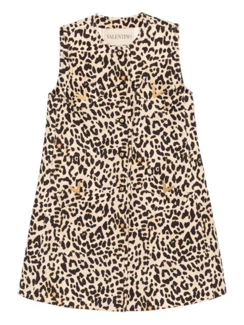 Valentino leopard print button-fastening jacket