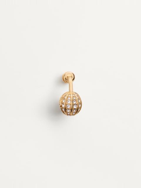 Valentino POETIQUE DES GOUTTES MONO EARRING IN METAL AND SWAROVSKI® CRYSTALS