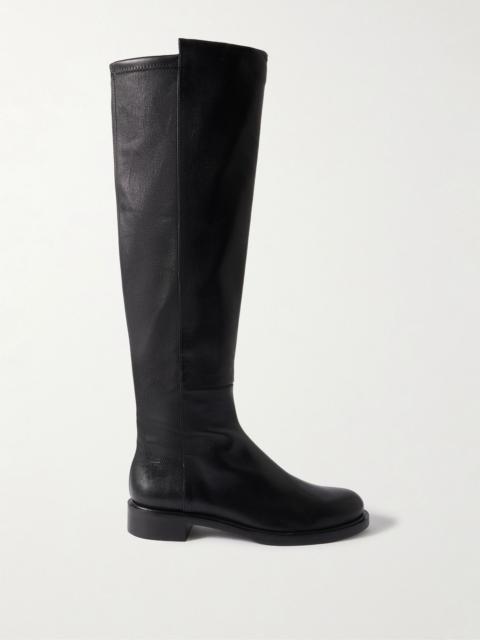 Stuart Weitzman Gisele 5050 leather and stretch knee boots Black
