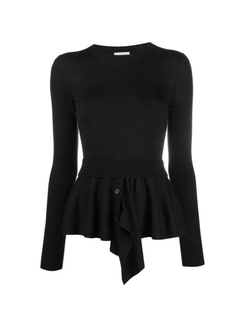 Alexander McQueen layered knitted jumper
