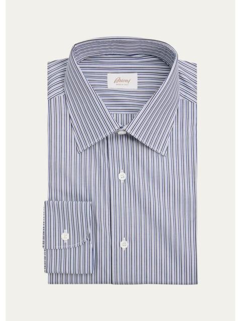 Brioni Men's Striped Cotton Dress Shirt