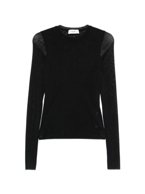 MEIMEIJ sheer-panel long-sleeve T-shirt