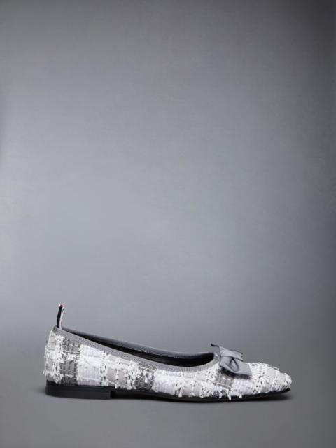 Thom Browne Tartan Tweed Leather Sole Opera Ballerina