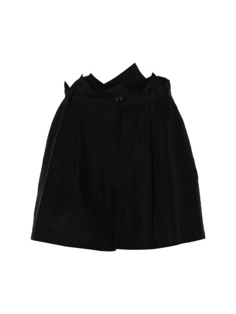 Yohji Yamamoto asymmetric-edge shorts